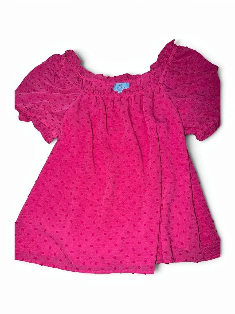 CeCe Girls Pink Polka Dot Dress